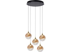 5411212134813 - Premium gisela - Pendelleuchten - ø 48 cm - led Dim - 5x38W 2700K - Amber - Lucide