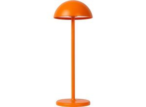 5411212151988 - Joy - wiederaufladbare Tischlampe Innen Außen - Akku Batterie - ø 12 cm - led Dim - 1x15W 3000K - IP54 - Orange - Lucide