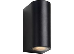 5411212221063 - Zora-led - Wandstrahler   Wandleuchte Innen Außen - led Dim - GU10 - 2x5W 3000K - IP44 - Schwarz - Lucide