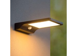 5411212221155 - Basic - Wandleuchte - Sonnenenergie - led - 1x3W 2700K - IP44 - Bewegung und Tag   Nacht-Sensor - Schwarz - Lucide