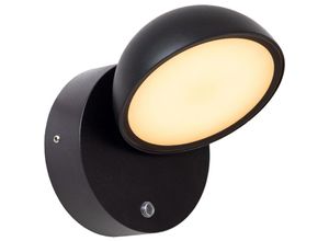5411212221612 - Finn - Wandleuchte Innen Außen - led - 1x12W 3000K - IP54 - Tag   Nacht-Sensor - Schwarz - Lucide