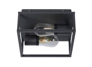 5411212271709 - Carlyn - Deckenleuchte Badezimmer - 2xE14 - IP54 - Schwarz - Lucide