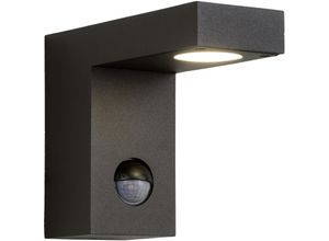 5411212281005 - Texas-ir - Wandstrahler   Wandleuchte Innen Außen - led - 1x7W 3000K - IP54 - Bewegung und Tag Nacht-Sensor (Abschaltbar) - Anthrazit - Lucide