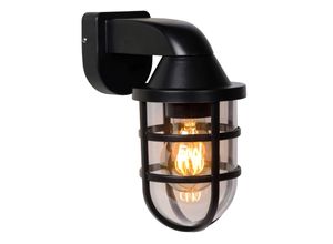 5411212290410 - LEWIS - Wandleuchte Innen Außen - 1xE27 - IP44 - Schwarz