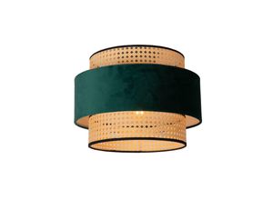 5411212343529 - Deckenlampe Javor Rattanschirm Ø 38 cm grün