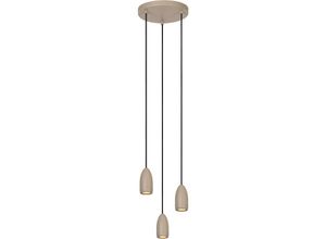 5411212452559 - Evora - Pendelleuchten - ø 25 cm - 3xGU10 - Taupe - Lucide