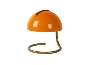 5411212460875 - Retro-Tischleuchte Cato mit Milchglasschirm orange