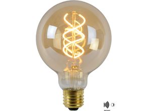 5411212491268 - G95 twilight sensor - Glühfadenlampe - ø 95 cm - led - E27 - 1x4W 2200K - Tag   Nacht-Sensor - Amber - Lucide