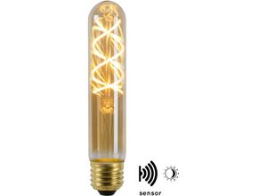 5411212491282 - T32 twilight sensor - Glühfadenlampe - ø 3 cm - led - E27 - 1x4W 2200K - Tag   Nacht-Sensor - Amber - Lucide