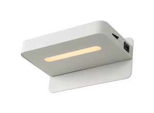 5411212770837 - Atkin - Bettlampe   Wandleuchte - led - 1x6W 3000K - Mit USB-Ladepunkt - Weiß - Lucide