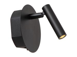 5411212771353 - Jolijn - wiederaufladbare Bettlampe   Wandleuchte - Akku Batterie - ø 102 cm - led - 1x2W 3000K - Magnetisch - Schwarz - Lucide