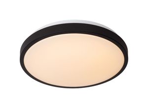 5411212792099 - Dasher - Deckenleuchte Badezimmer - ø 348 cm - led - 1x18W 2700K - IP44 - Bewegung und Tag   Nacht-Sensor - Schwarz - Lucide