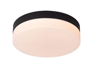 5411212792136 - Biskit - Deckenleuchte Badezimmer - ø 23 cm - led - 1x12W 2700K - IP44 - Bewegung und Tag   Nacht-Sensor - Schwarz - Lucide