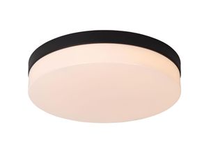 5411212792174 - Biskit - Deckenleuchte Badezimmer - ø 345 cm - led - 1x24W 2700K - IP44 - Bewegung und Tag   Nacht-Sensor - Schwarz - Lucide