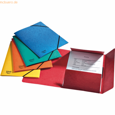 5411313155236 - Rainbow - 3-flap folder - for A4 - capacity 350 sheets - assorted colours (pack of 5)