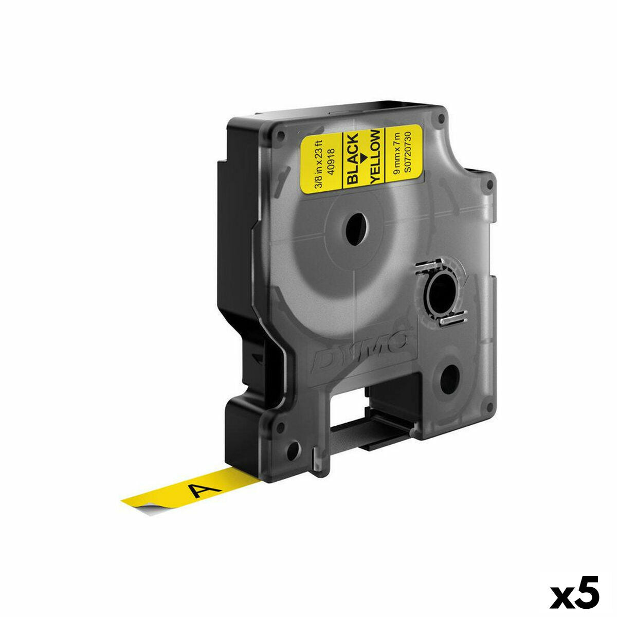 5411313409384 - Laminiertes Klebeband zur Kennzeichnung von Maschinen D1 40918 9 mm LabelManager™ Schwarz Gelb (5 Stück) 5411313409384 - Laminiertes Klebeband zur Kennzeichnung von Maschinen D1 40918 9 mm LabelManager™ Schwarz Gelb (5 Stück)
