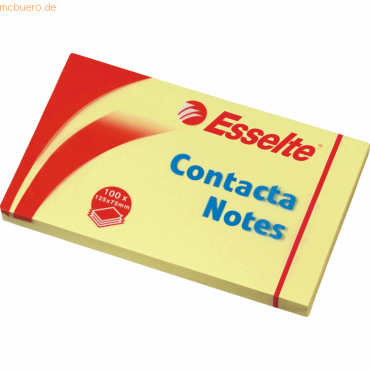 5411313830010 - 12 x Haftnotizen Contacta-Notes 125x75mm gelb 100 Blatt