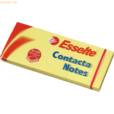 5411313830126 - 4 x Haftnotizen Contacta-Notes 54x40mm gelb 100 Blatt