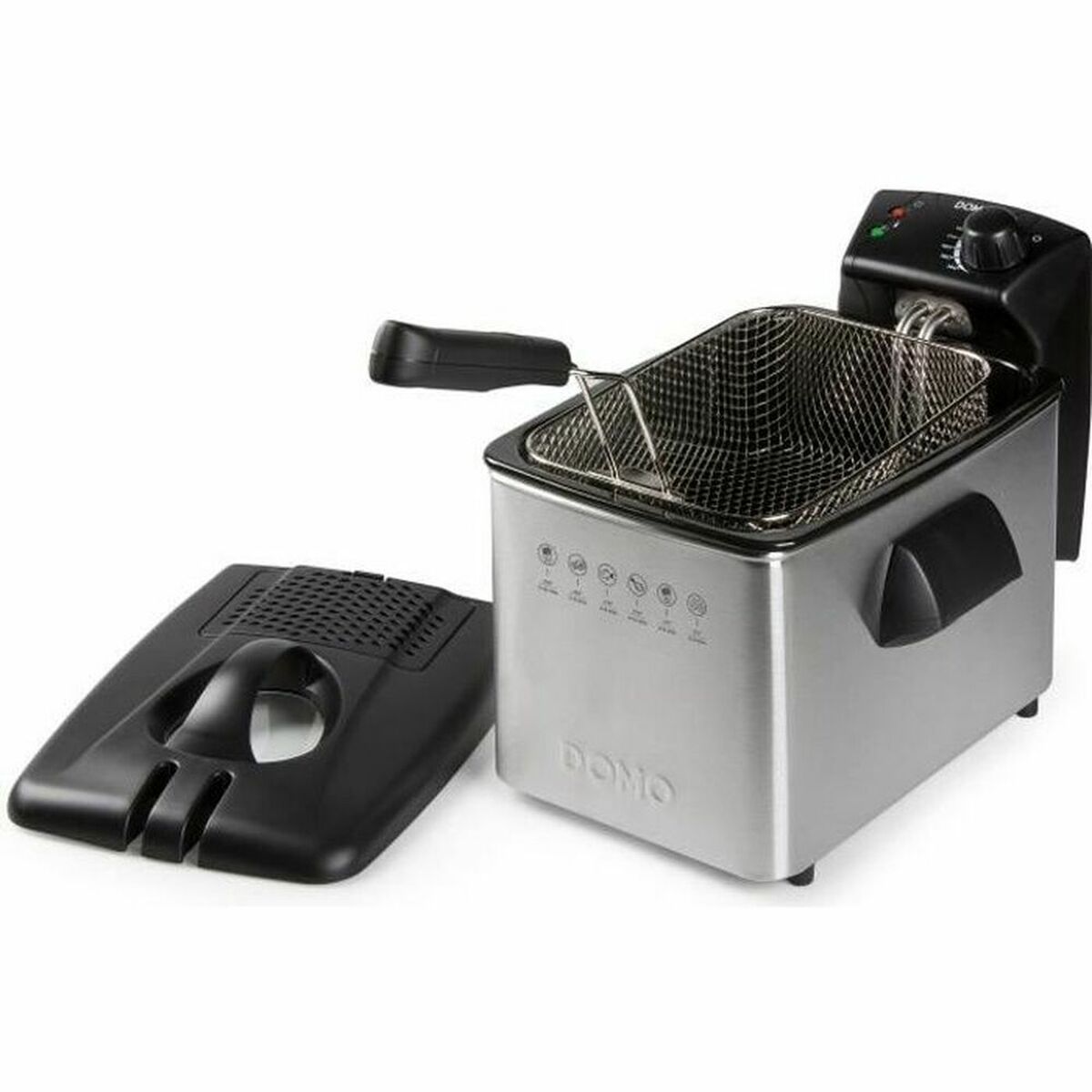 5411397013866 - Fritteuse DOMO DO465FR 4 L 3000 W Silberfarben Stahl 5411397013866 - Fritteuse DOMO DO465FR 4 L 3000 W Silberfarben Stahl