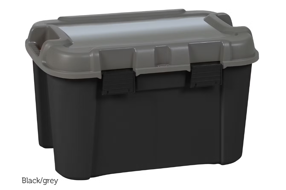 5412006759458 - Totem Aufbewahrungsbox - 60L - Schwarz   Grau - Stapelbar - inkl Deckel