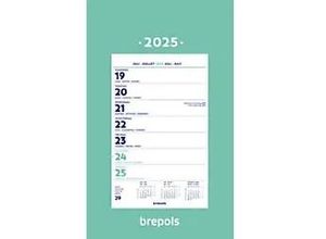 5412303128018 - Brepols Wandplaner 2025 1 Woche   1 Seite Deutsch Englisch Französisch Niederländisch 34 (B) x 1 (T) x 19 (H) cm Blau