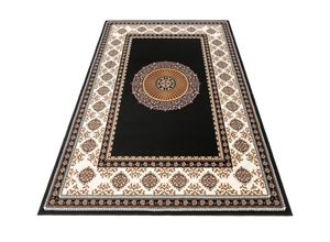 5412580772638 - Teppich HOME AFFAIRE Shari Teppiche Gr B L 160 cm x 230 cm 7 mm 1 St schwarz Esszimmerteppiche Orient-Optik mit Bordüre Teppich Kurzflor Weich Pflegeleicht