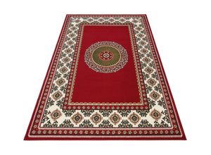 5412580772812 - Teppich HOME AFFAIRE Shari Teppiche Gr B L 160 cm x 230 cm 7 mm 1 St rot Esszimmerteppiche Orient-Optik mit Bordüre Teppich Kurzflor Weich Pflegeleicht