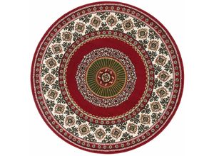 5412580772850 - Teppich HOME AFFAIRE Shari Teppiche Gr Ø 190 cm 7 mm 1 St rot Esszimmerteppiche Orient-Dekor mit Bordüre Kurzflor weich pflegeleicht elegant