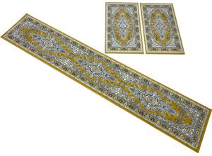 5412580781500 - Bettumrandung HOME AFFAIRE Oriental Gr B L (Brücke) 60 cm x 110 cm (2 St) B L (Läufer) 60 cm x 320 cm (1 St) rechteckig gelb Bettumrandungen Läufer-Set Kurzflor Orient-Optik mit Bordüre pflegeleicht elegant