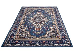 5412580781920 - Teppich HOME AFFAIRE Oriental Teppiche Gr B L 190 cm x 280 cm 7 mm 1 St blau (hellblau) Orientalische Muster Orient-Optik mit Bordüre Teppich Kurzflor Weich Pflegeleicht