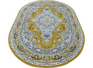 5412580784563 - Teppich HOME AFFAIRE Oriental Teppiche Gr B L 160 cm x 230 cm 7 mm 1 St gelb Orientalische Muster Orient-Optik mit Bordüre Kurzflor pflegeleicht elegant