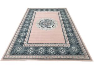 5412580787328 - Teppich HOME AFFAIRE Shari Teppiche Gr B L 240 cm x 330 cm 7 mm 1 St rosa Esszimmerteppiche Orient-Optik mit Bordüre Teppich Kurzflor Weich Pflegeleicht