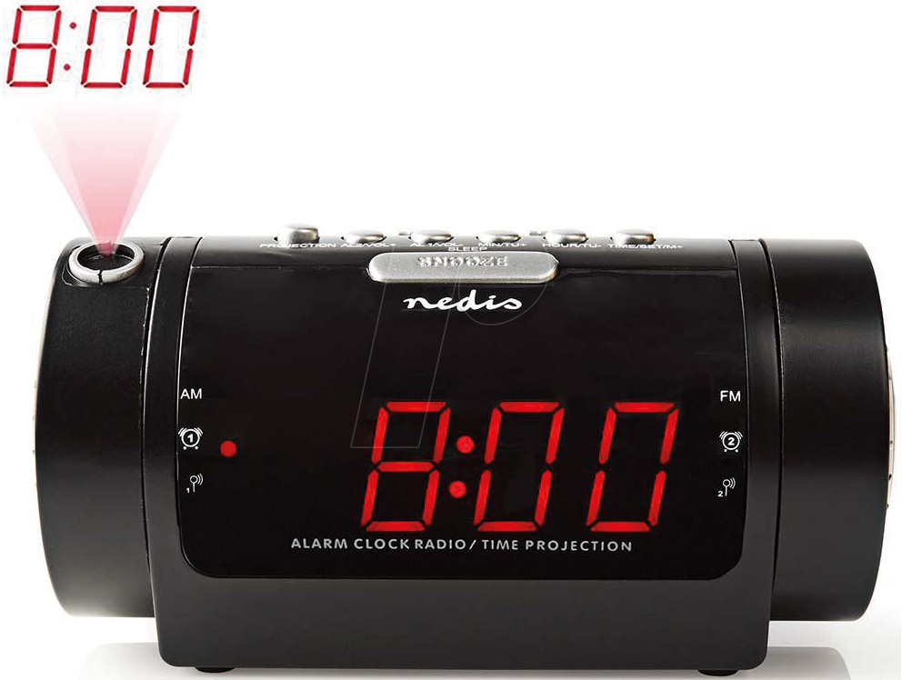 5412810274116 - N CLAR005BK - Digital-Wecker-Radio LED-Anzeige Snooze Sleep Timer Schwarz