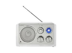 5412810337361 - FM-Radio Tisch Ausführumg FM Netzstromversorgung Analog 15 W Silber Weiss - Nedis 5412810337361 - FM-Radio Tisch Ausführumg FM Netzstromversorgung Analog 15 W Silber Weiss - Nedis
