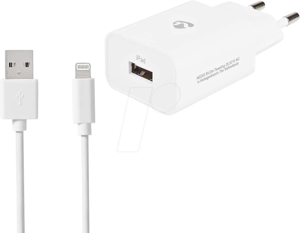 5412810395484 - N WCHAL242AWT - USB-Ladegerät 5 V 12 W 24 A USB-A Lightning Kabel