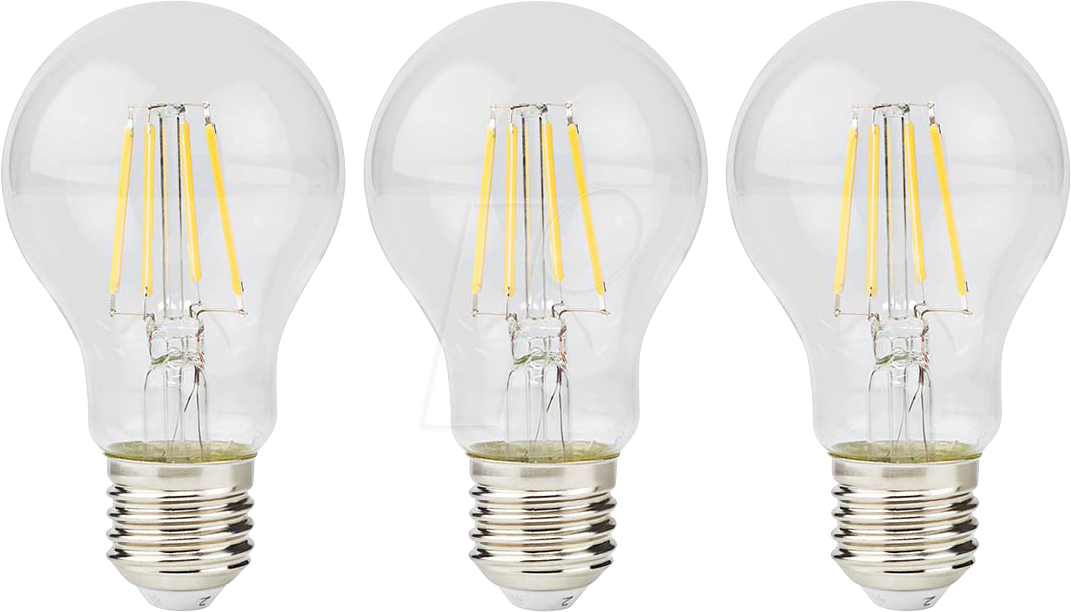 5412810399970 - N LBFE27A601P3 - LED Filament Lampe E27 4 W 470 lm 2700 K 3 Stück