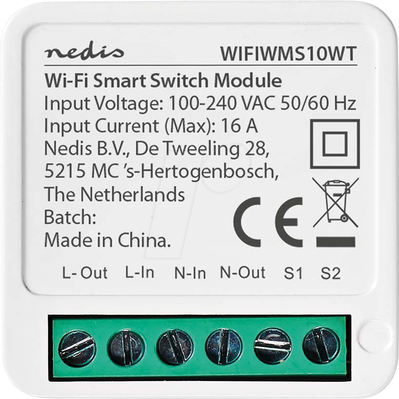 5412810401406 - Smartlife wifi 3680w 16a zündschalter - wifiwms10wt - Nedis