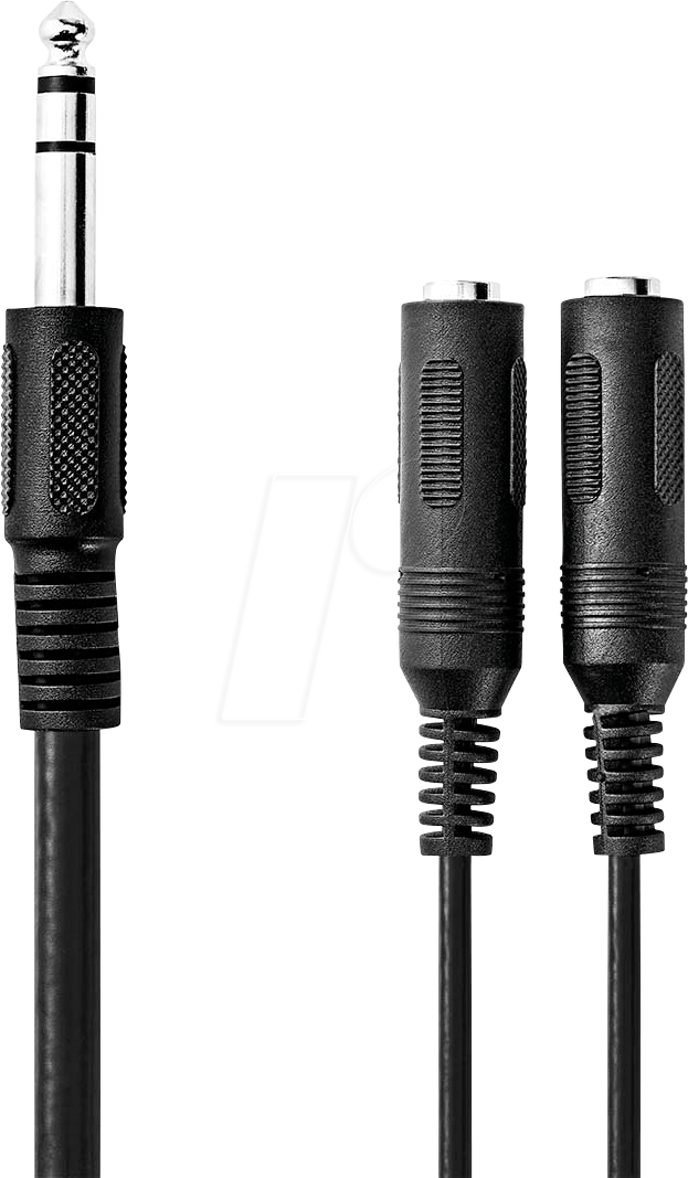 5412810420230 - N CAGB23110BK02 - Audiokabel 635 mm Klinkenstecker auf 2x 635 mm Buchse 02 m