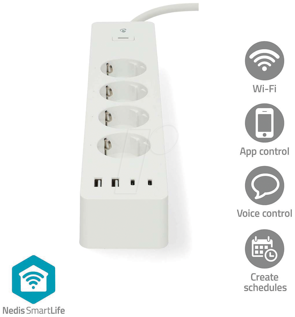 5412810448388 - SmartLife Power Strip | Wi-Fi | Hybrid (CEE 7 7)   USB A   USB-C