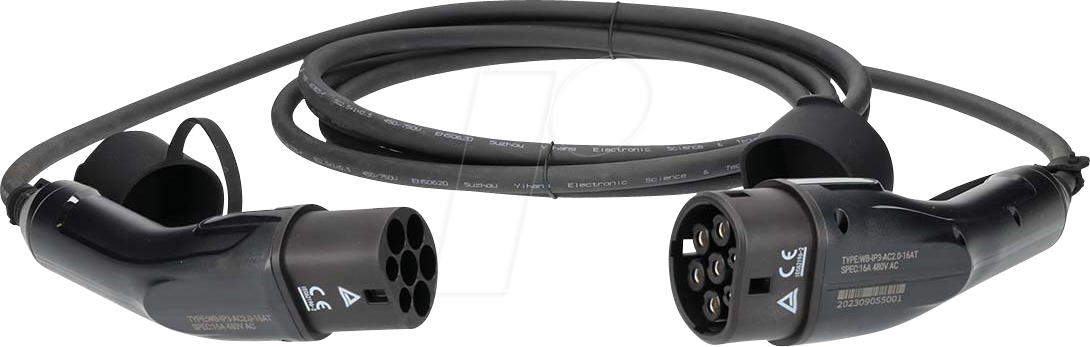 5412810450947 - Electric Vehicle Cable | Cable Type 2 | 16 A | 11000 W | 3-Phases | 500 m | Black