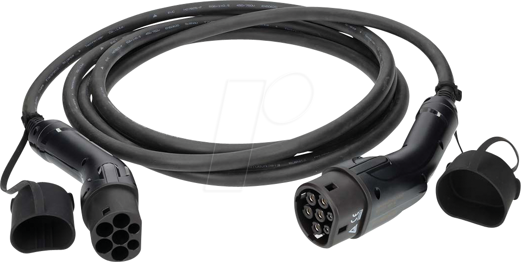 5412810450954 - Electric Vehicle Cable | Cable Type 2 | 32 A | 22000 W | 3-Phases | 500 m | Black