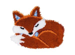 5413480457069 - Knüpf-Formteppich schlafender Fuchs 55 x 46 cm