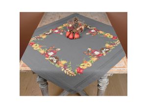 5413480649495 - Stickmitteldecke Igel & Sonnenblume