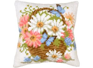5413480654659 - Kreuzstichkissen Blumenkorb