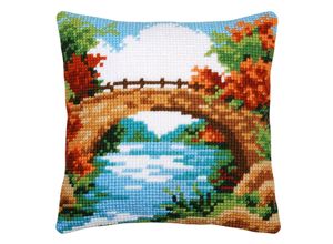 5413480656264 - Kreuzstichkissen Brücke am Fluss