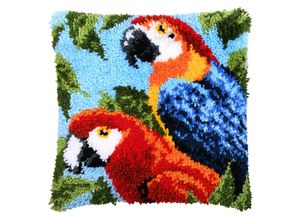 5413480656462 - Knüpfkissen 2 Papageien