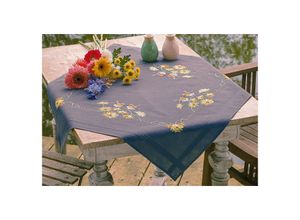 5413480656639 - StickmitteldeckeRotkehlchen & gelbe Blumen