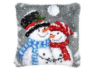 5413480826186 - Knüpfkissen Schneemann + Schneefrau