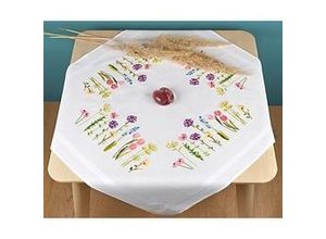 5413480826902 - Stickmitteldecke Blumen modern