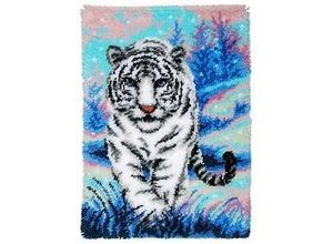 5413480877614 - Knüpfteppich Weißer Tiger 55 x 81 cm